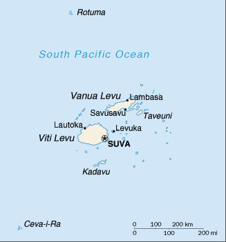 Map of Fiji