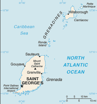 Map of Grenada