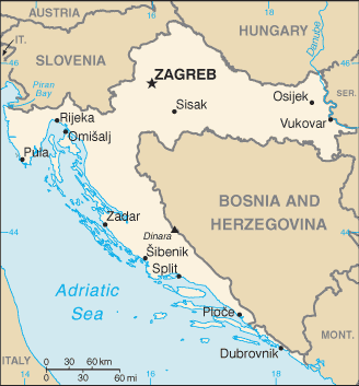 Map of Croatia