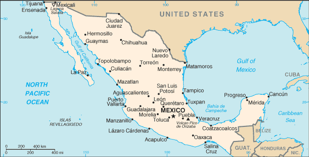 Map of Mexico