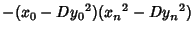 $\displaystyle -(x_0-D{y_0}^2)({x_n}^2-D{y_n}^2)$