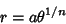 \begin{displaymath}
r=a\theta^{1/n}
\end{displaymath}