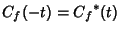 $C_f(-t) = {C_f}^*(t)$