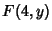 $\displaystyle F(4,y)$