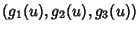 $\displaystyle (g_1(u),g_2(u),g_3(u))$