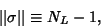 \begin{displaymath}
\vert\vert\sigma\vert\vert \equiv N_L-1,
\end{displaymath}