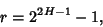 \begin{displaymath}
r=2^{2H-1}-1,
\end{displaymath}