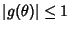 $\vert g(\theta)\vert\leq 1$