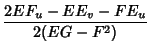 $\displaystyle {2EF_u-EE_v-FE_u\over 2(EG-F^2)}$