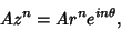 \begin{displaymath}
Az^n = Ar^ne^{in\theta},
\end{displaymath}