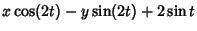 $\displaystyle x\cos(2t)-y\sin(2t)+2\sin t$