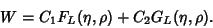 \begin{displaymath}
W=C_1F_L(\eta,\rho)+C_2G_L(\eta,\rho).
\end{displaymath}