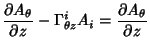 $\displaystyle {\partial A_\theta\over\partial z}-\Gamma^i_{\theta z}A_i = {\partial A_\theta\over\partial z}$