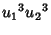 $\displaystyle {u_1}^3{u_2}^3$