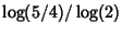 $\log(5/4)/\log(2)$