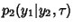 $\displaystyle p_2(y_1\vert y_2,\tau)$