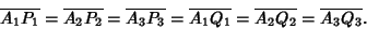 \begin{displaymath}
\overline{A_1P_1}=\overline{A_2P_2}=\overline{A_3P_3}=\overline{A_1Q_1}=\overline{A_2Q_2}=\overline{A_3Q_3}.
\end{displaymath}