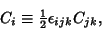 \begin{displaymath}
C_i \equiv {\textstyle{1\over 2}}\epsilon_{ijk}C_{jk},
\end{displaymath}