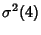 $\displaystyle \sigma^2(4)$