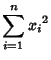 $\displaystyle \sum_{i=1}^n {x_i}^2$