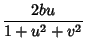 $\displaystyle {2bu\over 1+u^2+v^2}$