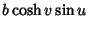 $\displaystyle b\cosh v\sin u$