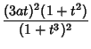 $\displaystyle {(3at)^2(1+t^2)\over (1+t^3)^2}$