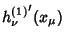 $\displaystyle {h^{(1)}_\nu}'(x_\mu)$