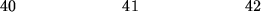 \begin{figure}\begin{center}\hskip0.0in 40 \hskip0.88in 41 \hskip0.88in 42\end{center}\end{figure}