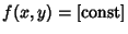 $f(x,y)=\hbox{[const]}$