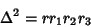 \begin{displaymath}
\Delta^2=rr_1r_2r_3
\end{displaymath}