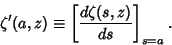 \begin{displaymath}
\zeta'(a,z)\equiv \left[{d\zeta(s,z)\over ds}\right]_{s=a}.
\end{displaymath}