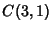 $\displaystyle C(3,1)$