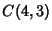 $\displaystyle C(4,3)$