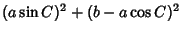 $\displaystyle (a\sin C)^2+(b-a\cos C)^2$