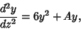 \begin{displaymath}
{d^2y\over dz^2} = 6y^2+Ay,
\end{displaymath}