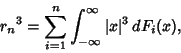 \begin{displaymath}
{r_n}^3 =\sum_{i=1}^n \int_{-\infty}^\infty \vert x\vert^3\,dF_i(x),
\end{displaymath}