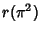 $\displaystyle r(\pi^2)$