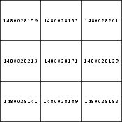 \begin{figure}\begin{center}\BoxedEPSF{ConsecutivePrimesMagicSq.epsf scaled 520}\end{center}\end{figure}