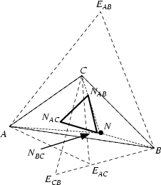 \begin{figure}\begin{center}\BoxedEPSF{NapoleonPointInner.epsf scaled 750}\end{center}\end{figure}