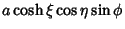 $\displaystyle a\cosh\xi\cos\eta\sin\phi$