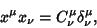 \begin{displaymath}
x^\mu x_\nu = C_\nu^\mu\delta_\nu^\mu,
\end{displaymath}