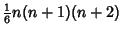 $\displaystyle {\textstyle{1\over 6}}n(n+1)(n+2)$