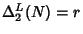 $\Delta_2^L(N)=r$