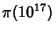 $\displaystyle \pi(10^{17})$