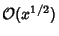 ${\mathcal O}(x^{1/2})$