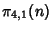 $\pi_{4,1}(n)$