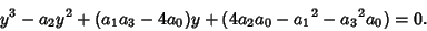 \begin{displaymath}
y^3-a_2y^2+(a_1a_3-4a_0)y+(4a_2a_0-{a_1}^2-{a_3}^2a_0) = 0.
\end{displaymath}