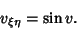 \begin{displaymath}
v_{\xi\eta}=\sin v.
\end{displaymath}