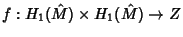 $f:H_1(\hat M)\times H_1(\hat M)\to Z$